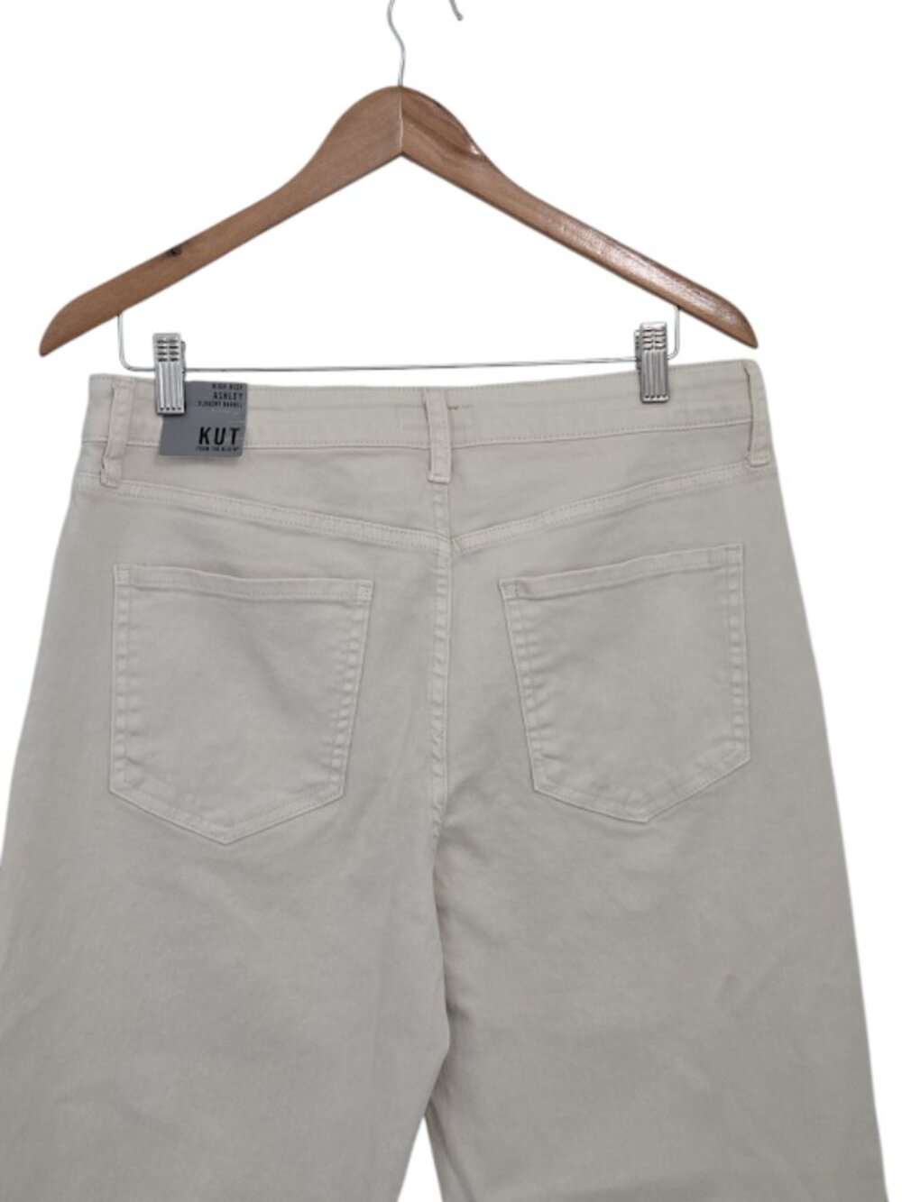 KUT from The KLOTH Ashley Slouchy Barrel Jeans High Rise Cream Size 10  NWT - Picture 7 of 11